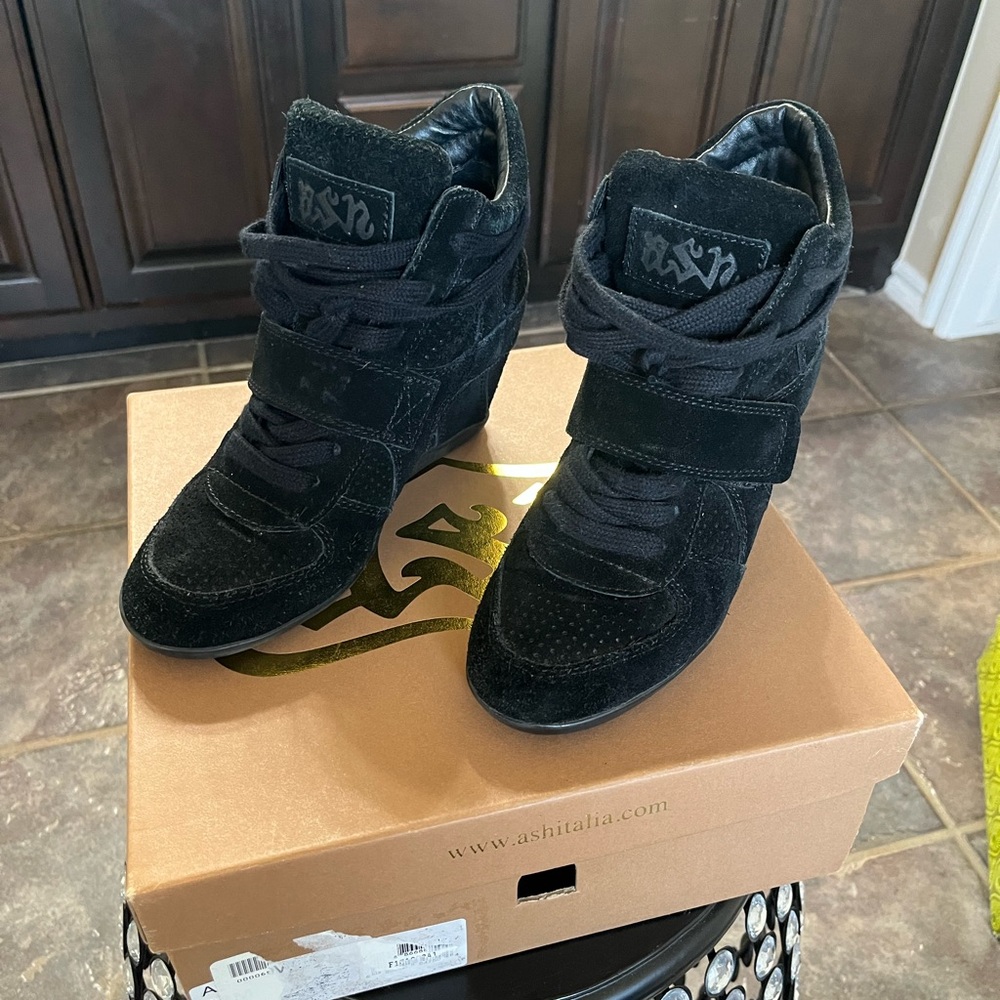Ash “Bowie” Suede Hidden Wedge Sneaker, size 36EU